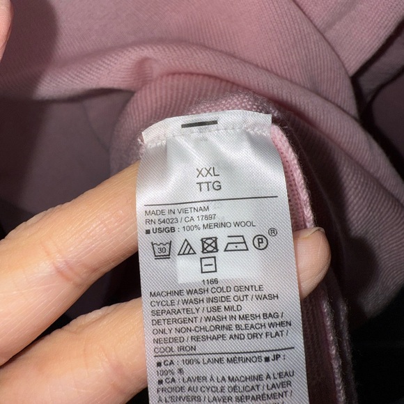 Banana Republic Women’s Pink 100% Merino Wool Light  Sweater Top Size XXL NWT - Picture 8 of 10